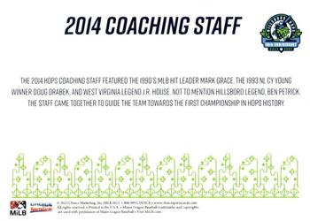 2023 Choice Hillsboro Hops Legends #NNO 2014 Coaching Staff / Mark Grace / Doug Drabek / J.R. House / Ben Petrick Back