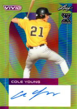2022 Leaf Vivid - Yellow #BA-CY1 Cole Young Front