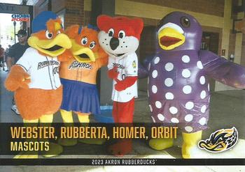 2023 Choice Akron RubberDucks #36 Webster / Rubberta / Homer / Orbit Front