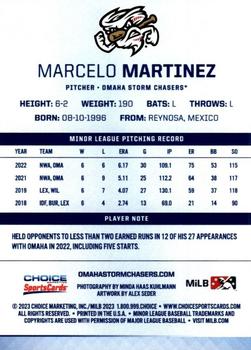 2023 Choice Omaha Storm Chasers #NNO Marcelo Martinez Back