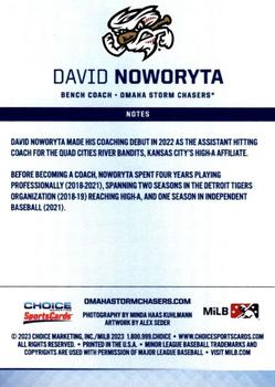 2023 Choice Omaha Storm Chasers #NNO David Noworyta Back