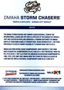 2023 Choice Omaha Storm Chasers #NNO Cover Back
