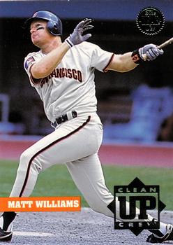 1994 Leaf - Clean-Up Crew #10 Matt Williams Front