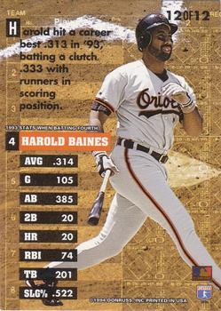 1994 Leaf - Clean-Up Crew #12 Harold Baines Back
