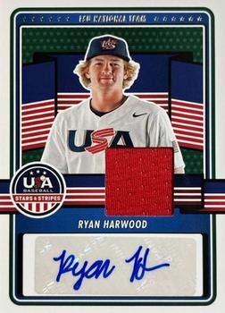 2023 Panini USA Baseball Stars & Stripes - 15U National Team Signatures Materials #15U-RH Ryan Harwood Front