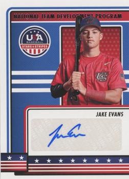 2023 Panini USA Baseball Stars & Stripes - National Team Development Program Signatures #NTDP-JE Jake Evans Front