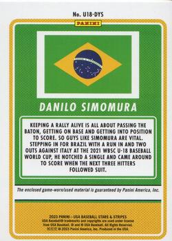 2023 Panini USA Baseball Stars & Stripes - U-18 World Cup - Brazil Materials #U18-DYS Danilo Simomura Back