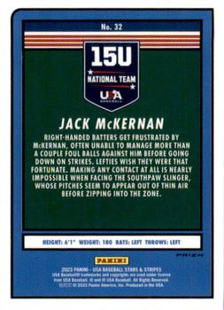 2023 Panini USA Baseball Stars & Stripes - Red, White, & Blue #32 Jack McKernan Back