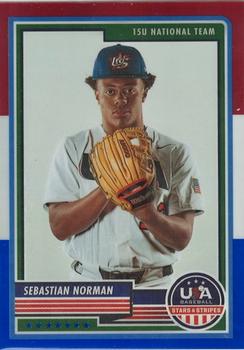 2023 Panini USA Baseball Stars & Stripes - Red, White, & Blue #36 Sebastian Norman Front