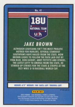 2023 Panini USA Baseball Stars & Stripes - Red, White, & Blue #41 Jake Brown Back