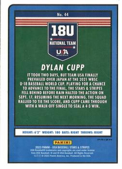 2023 Panini USA Baseball Stars & Stripes - Red, White, & Blue #44 Dylan Cupp Back