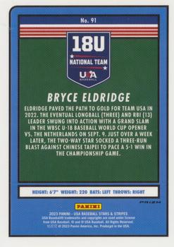 2023 Panini USA Baseball Stars & Stripes - Red, White, & Blue #91 Bryce Eldridge Back