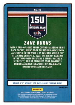 2023 Panini USA Baseball Stars & Stripes - Stars #23 Zane Burns Back