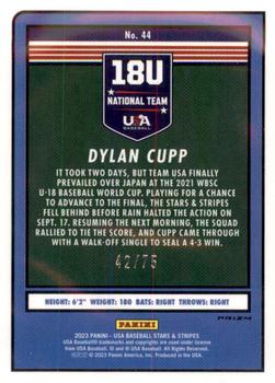 2023 Panini USA Baseball Stars & Stripes - Blue #44 Dylan Cupp Back
