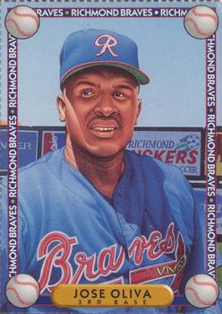 1994 Richmond Braves Perforated #1 Jose Oliva Front