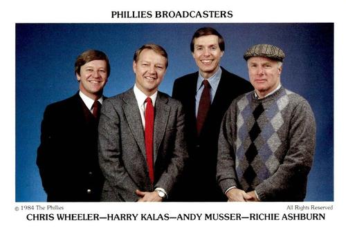 1985 Tastykake Philadelphia Phillies - ALS Autograph Party #NNO Phillies Broadcasters Front
