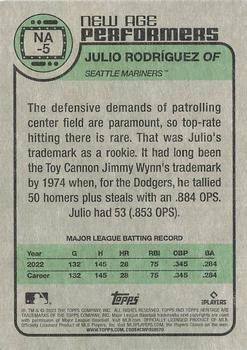 2023 Topps Heritage - New Age Performers #NA-5 Julio Rodríguez Back