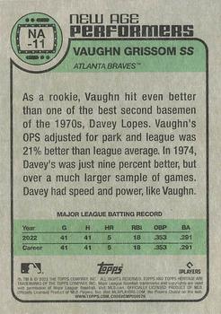 2023 Topps Heritage - New Age Performers #NA-11 Vaughn Grissom Back
