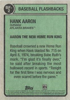 2023 Topps Heritage - Baseball Flashbacks #BF-2 Hank Aaron Back