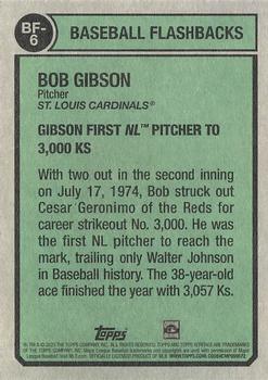 2023 Topps Heritage - Baseball Flashbacks #BF-6 Bob Gibson Back