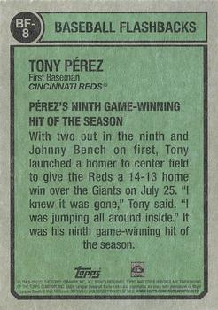 2023 Topps Heritage - Baseball Flashbacks #BF-8 Tony Pérez Back