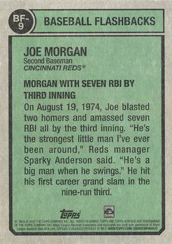2023 Topps Heritage - Baseball Flashbacks #BF-9 Joe Morgan Back