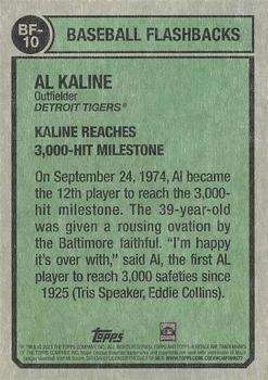 2023 Topps Heritage - Baseball Flashbacks #BF-10 Al Kaline Back