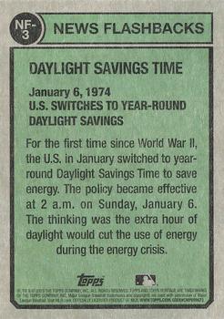 2023 Topps Heritage - News Flashbacks #NF-3 Daylight Savings Time Back