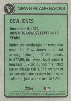 2023 Topps Heritage - News Flashbacks #NF-6 Dow Jones Back
