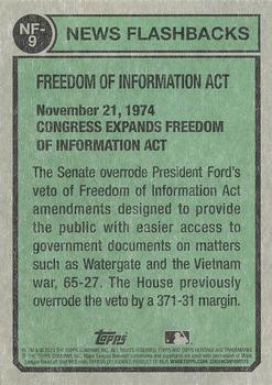 2023 Topps Heritage - News Flashbacks #NF-9 Freedom of Information Act Back