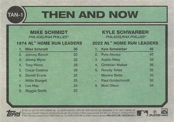2023 Topps Heritage - Then and Now #TAN-1 Mike Schmidt / Kyle Schwarber Back