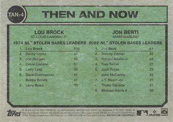 2023 Topps Heritage - Then and Now #TAN-4 Lou Brock / Jon Berti Back