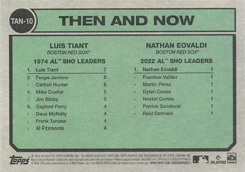 2023 Topps Heritage - Then and Now #TAN-10 Luis Tiant / Nathan Eovaldi Back