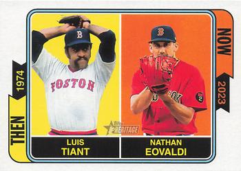 2023 Topps Heritage - Then and Now #TAN-10 Luis Tiant / Nathan Eovaldi Front