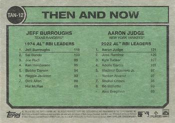 2023 Topps Heritage - Then and Now #TAN-12 Jeff Burroughs / Aaron Judge Back