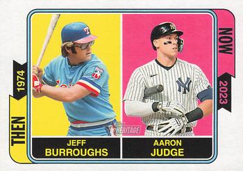 2023 Topps Heritage - Then and Now #TAN-12 Jeff Burroughs / Aaron Judge Front