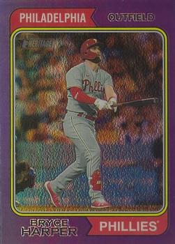 2023 Topps Heritage - Chrome Purple Refractor #17 Bryce Harper Front