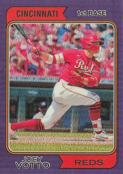 2023 Topps Heritage - Chrome Purple Refractor #421 Joey Votto Front