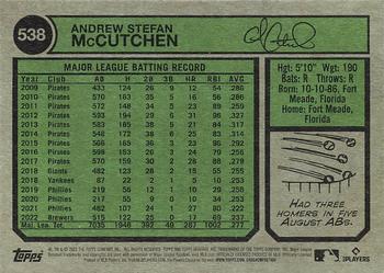 2023 Topps Heritage - Chrome Purple Refractor #538 Andrew McCutchen Back
