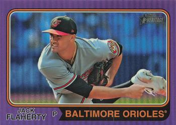 2023 Topps Heritage - Chrome Purple Refractor #571 Jack Flaherty Front