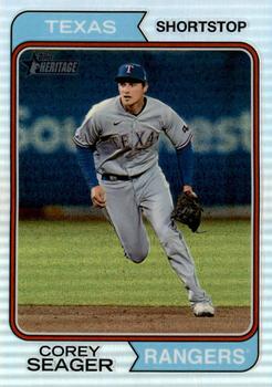 2023 Topps Heritage - Chrome Refractor #22 Corey Seager Front
