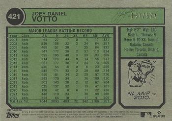 2023 Topps Heritage - Chrome Refractor #421 Joey Votto Back