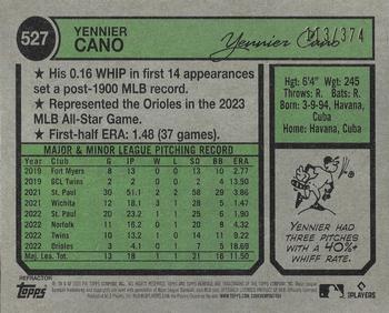 2023 Topps Heritage - Chrome Refractor #527 Yennier Cano Back