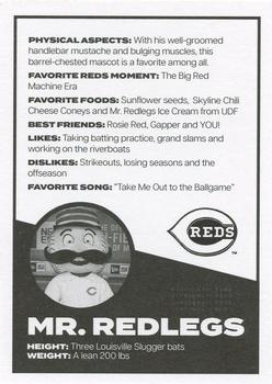 2022 Cincinnati Reds Mascots #NNO Mr. Redlegs Back