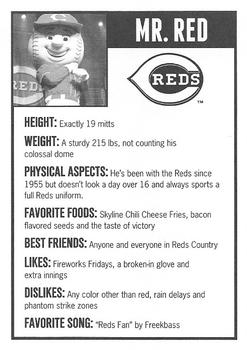 2021 Cincinnati Reds Mascots #NNO Mr. Red Back