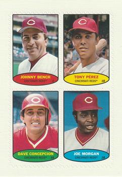 2023 Topps Heritage - 1974 Topps Stamps #74BS-13 / 74BS-14 / 74BS-15 / 74BS-16 Johnny Bench  / Tony Pérez  / Dave Concepcion  / Joe Morgan Front