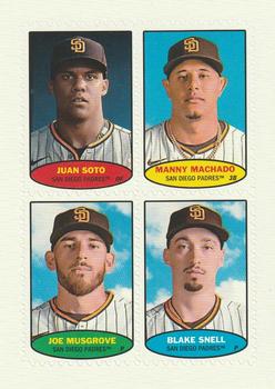 2023 Topps Heritage - 1974 Topps Stamps #74BS-25 / 74BS-26 / 74BS-27 / 74BS-28 Juan Soto  / Manny Machado  / Joe Musgrove  / Blake Snell Front