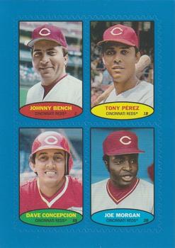 2023 Topps Heritage - 1974 Topps Stamps Blue #74BS-13 / 74BS-14 / 74BS-15 / 74BS-16 Johnny Bench  / Tony Pérez  / Dave Concepcion  / Joe Morgan Front