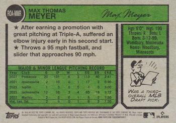 2023 Topps Heritage - Real One Autographs #ROA-MMR Max Meyer Back