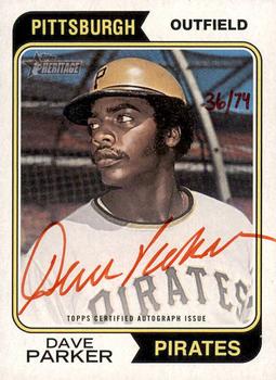 2023 Topps Heritage - Real One Autographs Special Edition Red Ink #74RO-DP Dave Parker Front